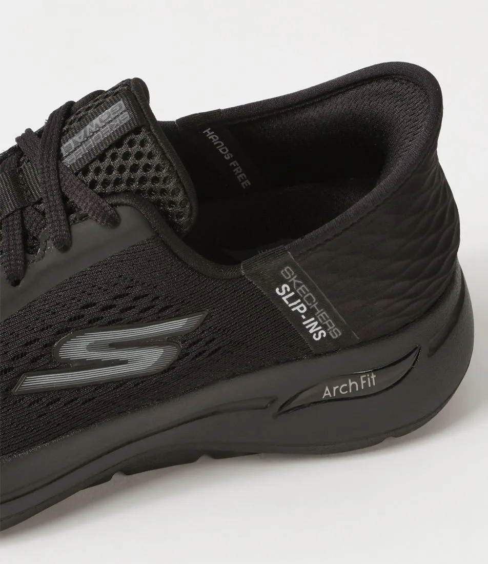 SKECHERS Go Walk Arch Fit Black Fabric Sneakers