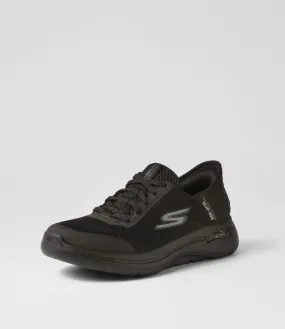 SKECHERS Go Walk Arch Fit Black Fabric Sneakers