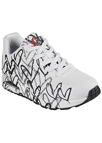 Skechers Printed Uno-Spread The Love Trainers