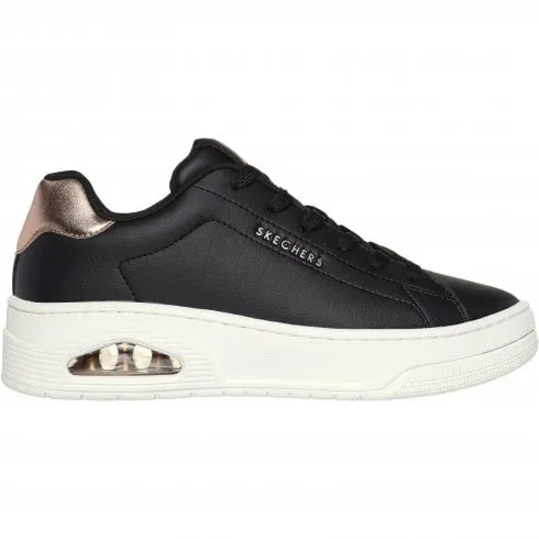 Skechers Uno Court - Courted Air | Black | Womens Lace Up Trainers