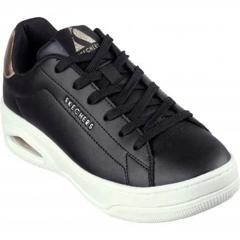 Skechers Uno Court - Courted Air | Black | Womens Lace Up Trainers