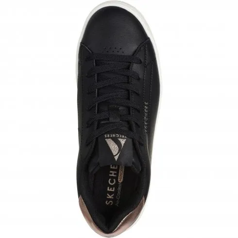 Skechers Uno Court - Courted Air | Black | Womens Lace Up Trainers