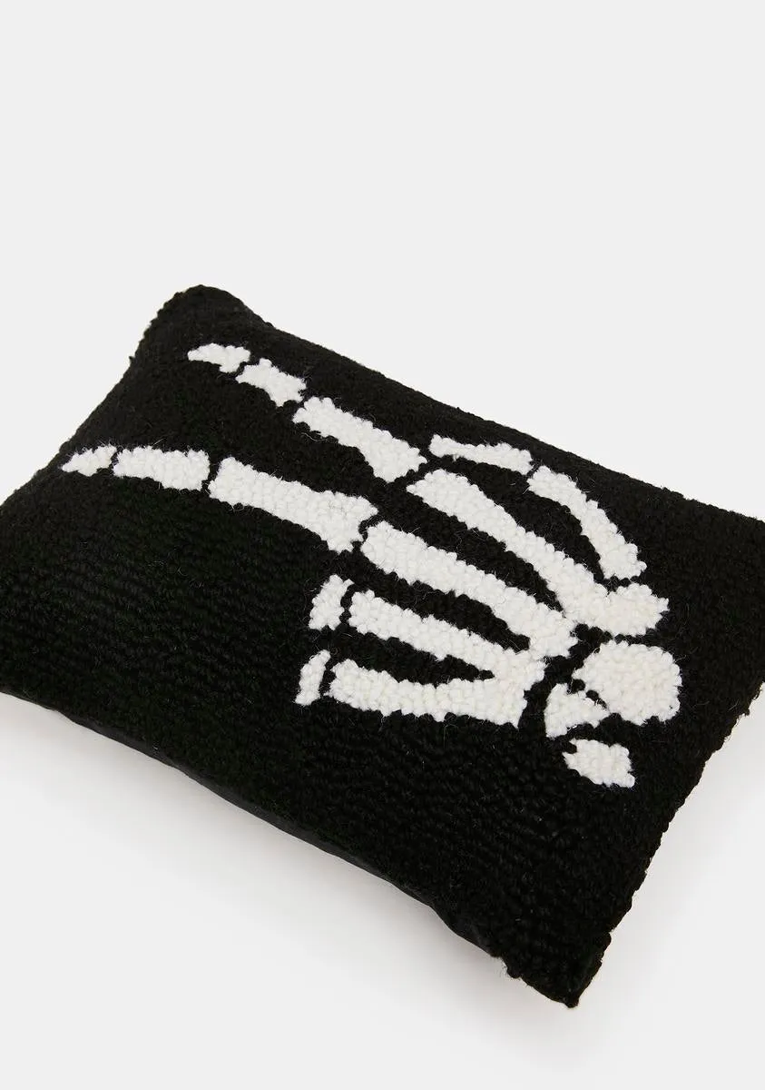 Skeleton Peace Pillow-