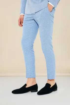 Skinny Textured Crop Suit Trousers