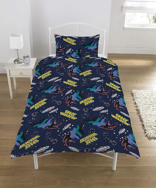 Space Invaders Single Duvet Cover Bedding Set