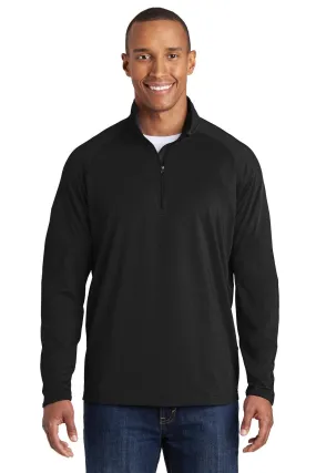 Sport-Tek Sport-Wick Stretch 1/2-Zip Pullover ST850 Black