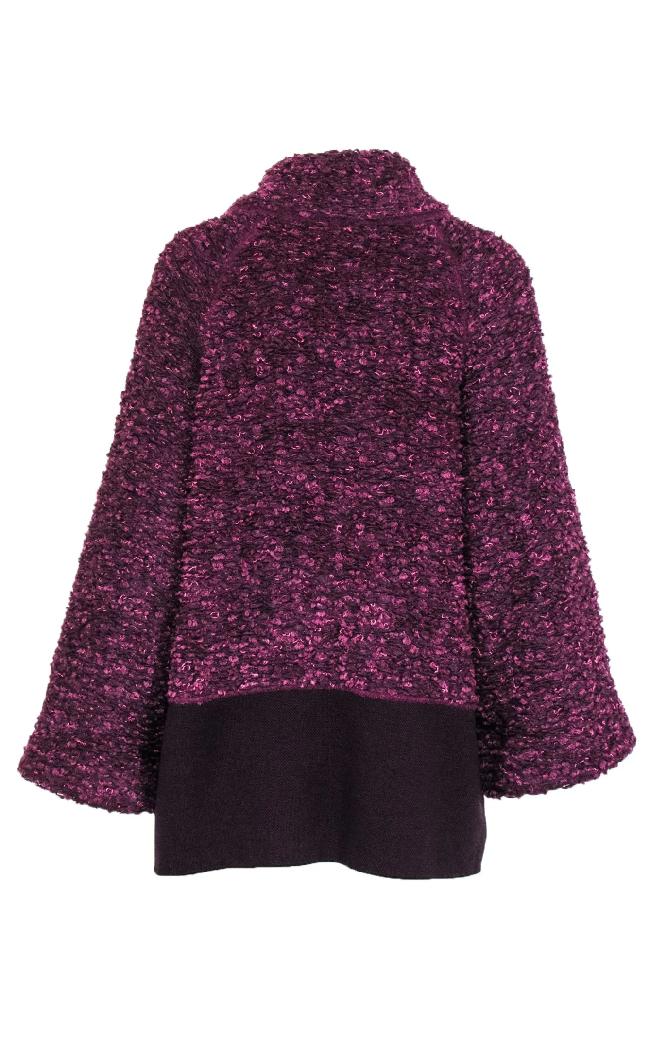 Stizzoli - Purple Textured Knit Wrap Jacket Sz 16