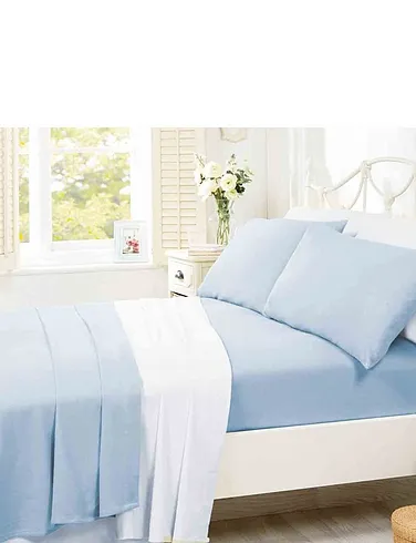 Super Soft Plain Dyed Flannelette Duvet Cover by Belledorm