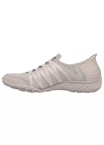 Taupe Hands Free Slip-Ins Relaxed Fit Breathe-Easy Roll With Me Trainers by Skechers | Look Again