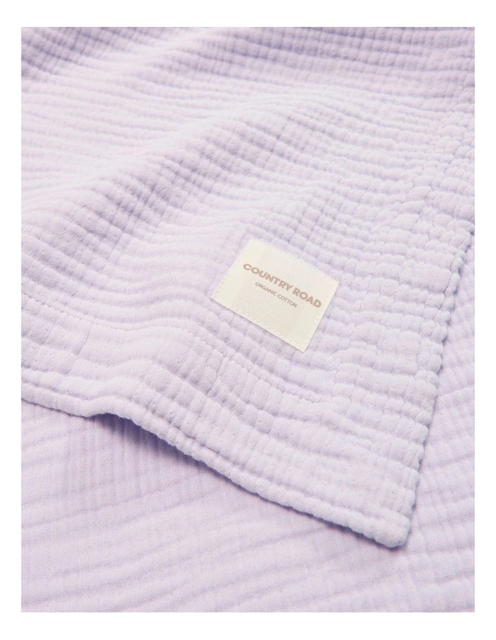 Textured Pram Blanket in Lilac