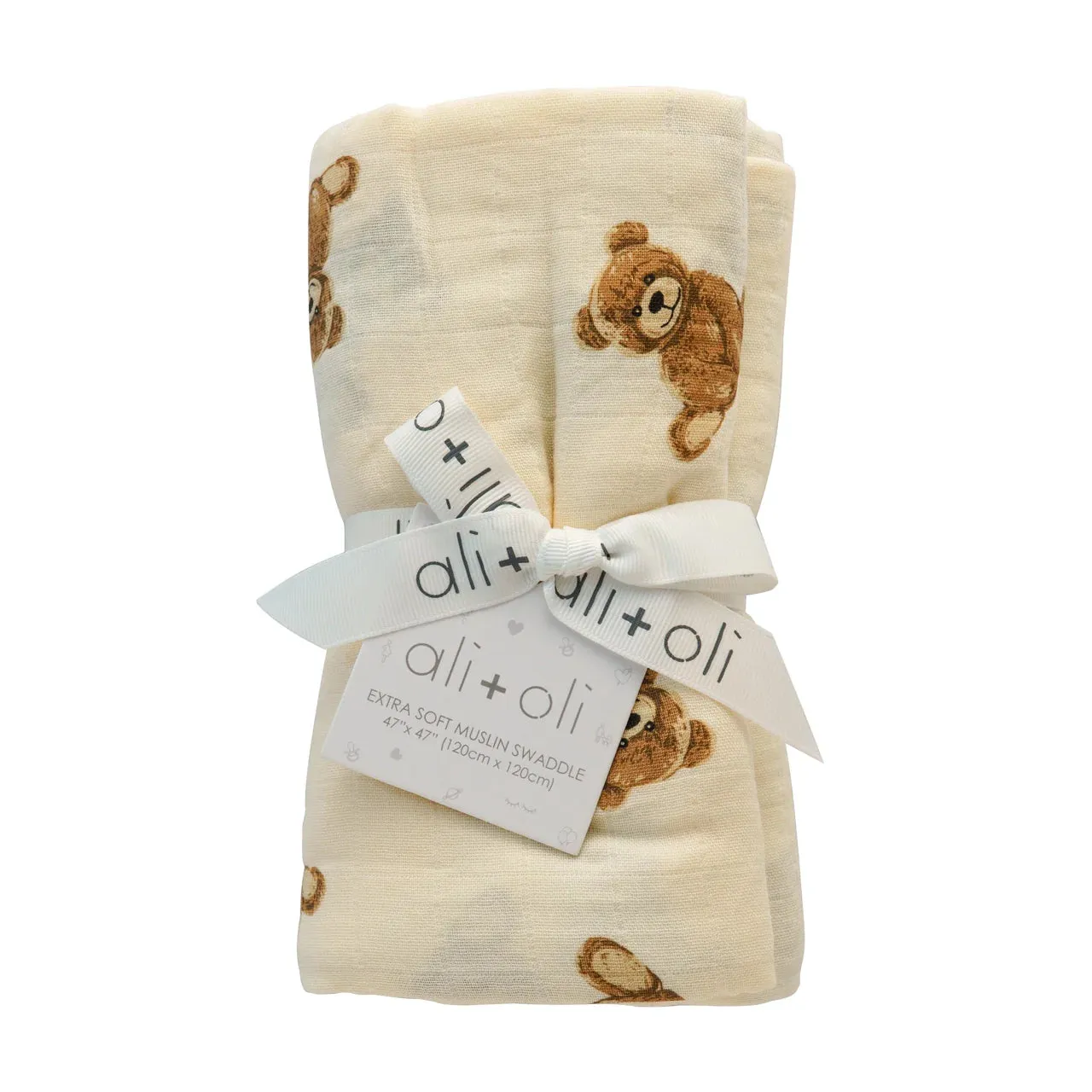 The Muslin Swaddle Blanket - Teddy Bears