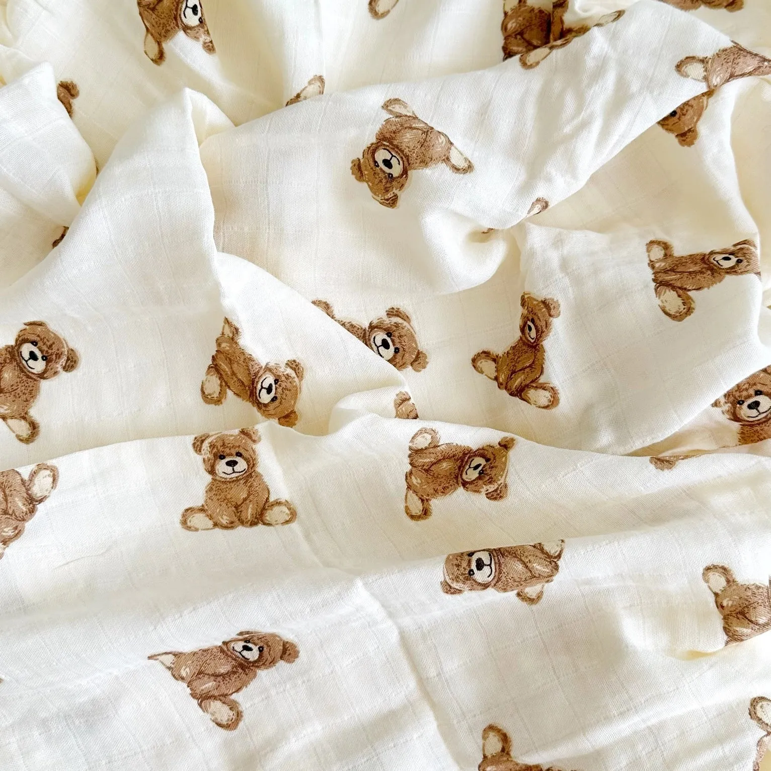 The Muslin Swaddle Blanket - Teddy Bears