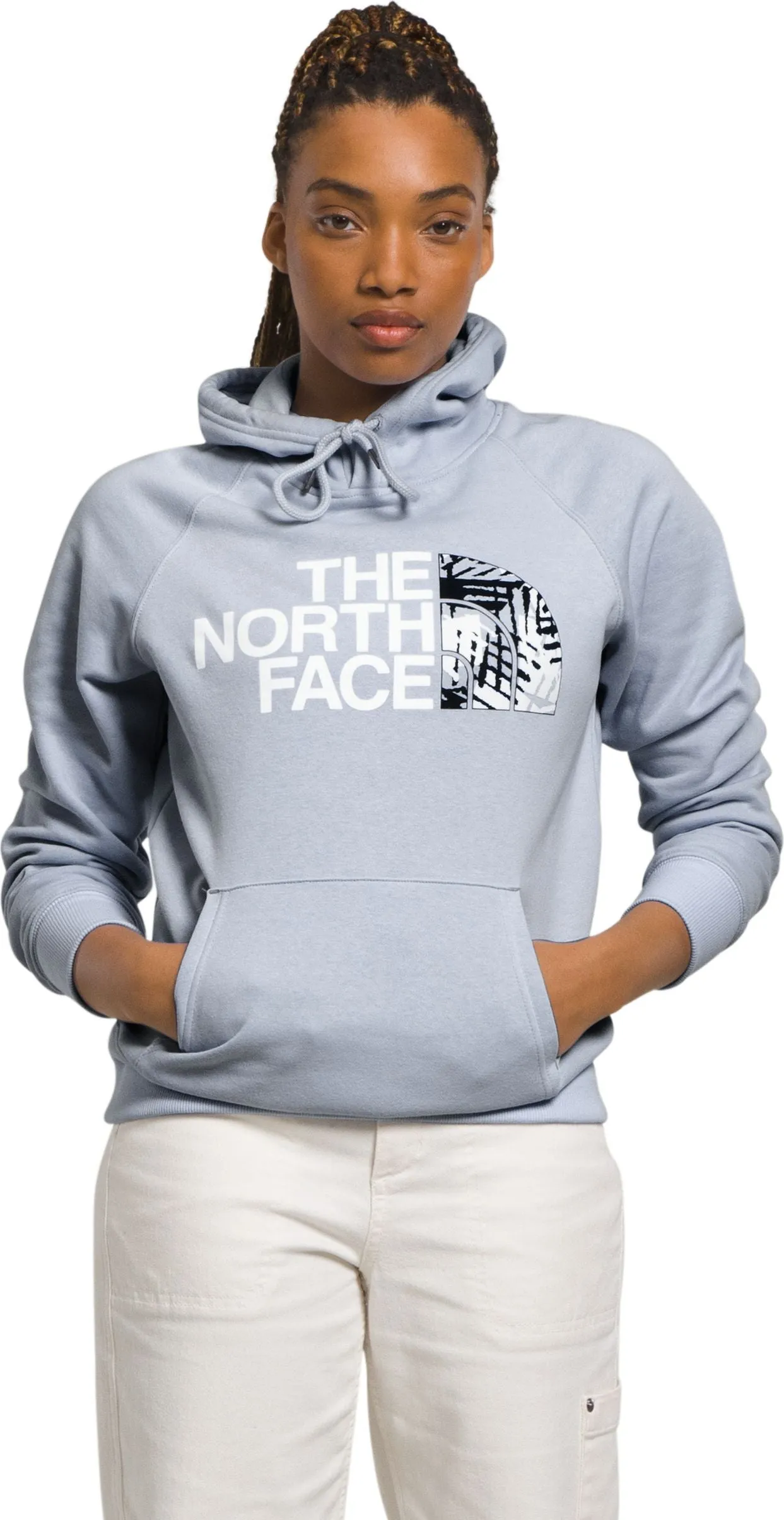 The North Face Women's Half Dome Hoodie Cosmic Dusty Periwinkle Crosshatch Camo Print