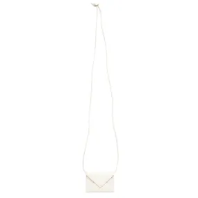 The Row Mini Envelope ivory white leather shoulder bag