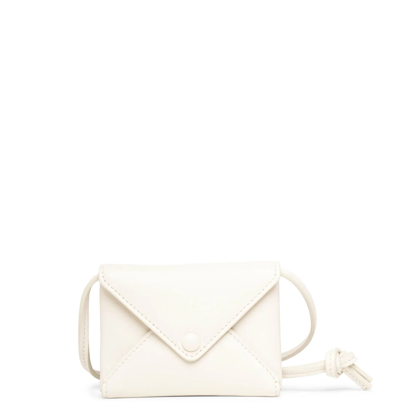 The Row Mini Envelope ivory white leather shoulder bag