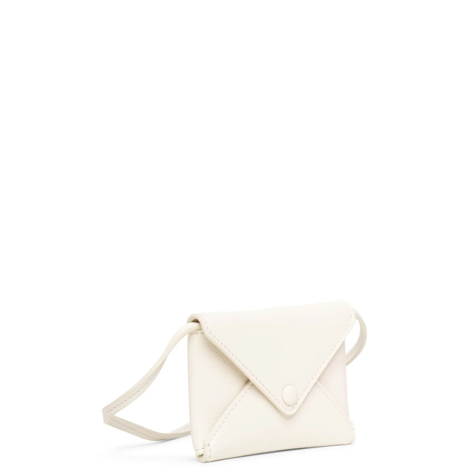 The Row Mini Envelope ivory white leather shoulder bag