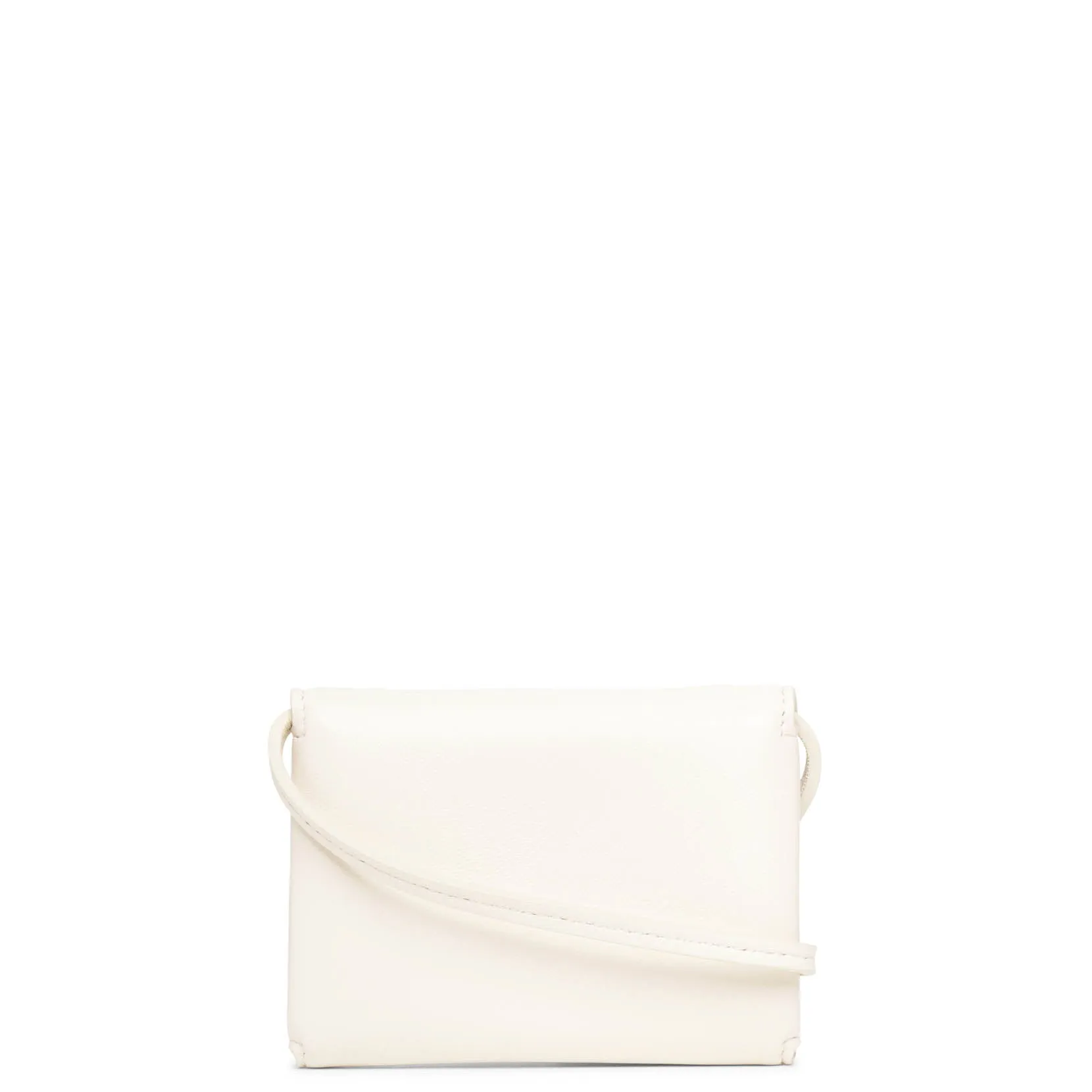 The Row Mini Envelope ivory white leather shoulder bag