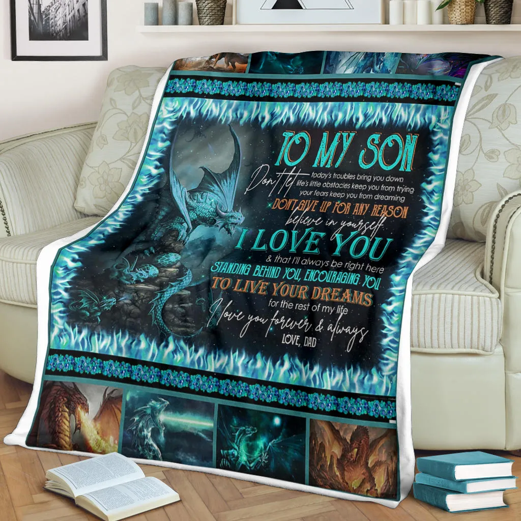 To My Son Premium Blanket