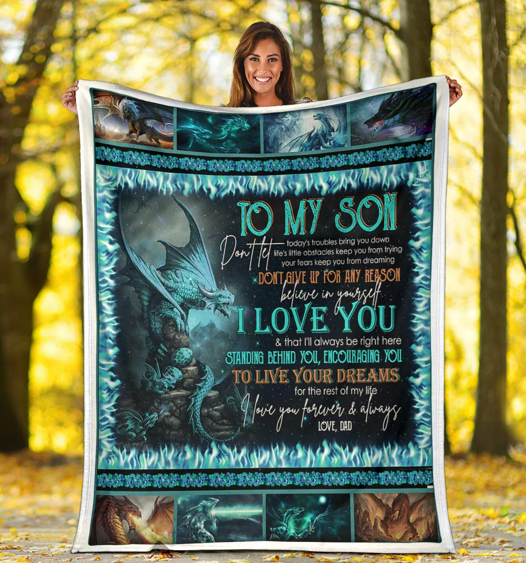 To My Son Premium Blanket