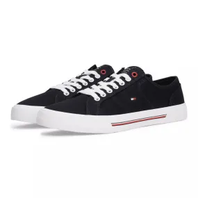 Tommy Hilfiger Essential Signature Tape Canvas Trainers in Navy