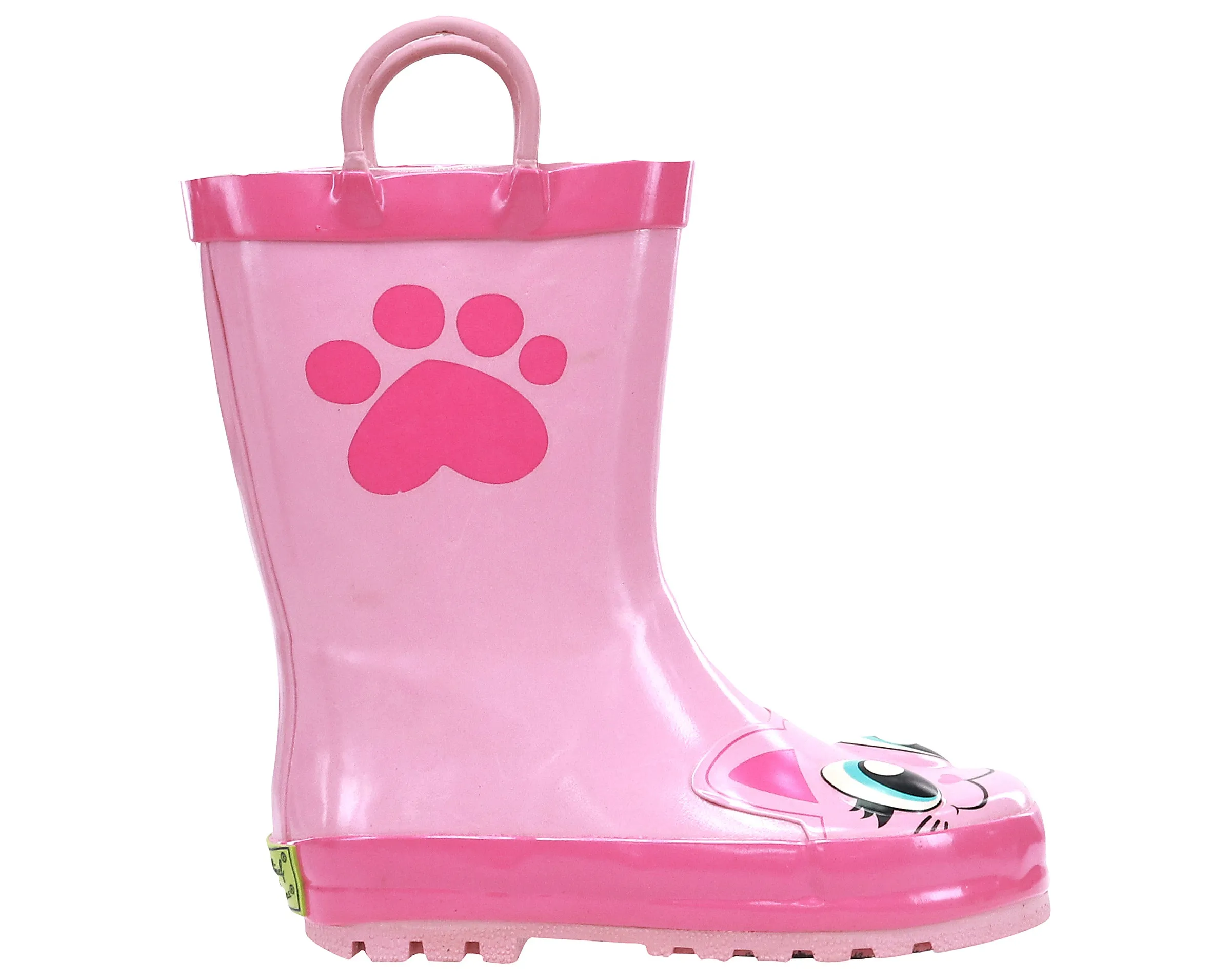 Western Chief Pink Kitty Youth Girls' (11-4) Rain Boot