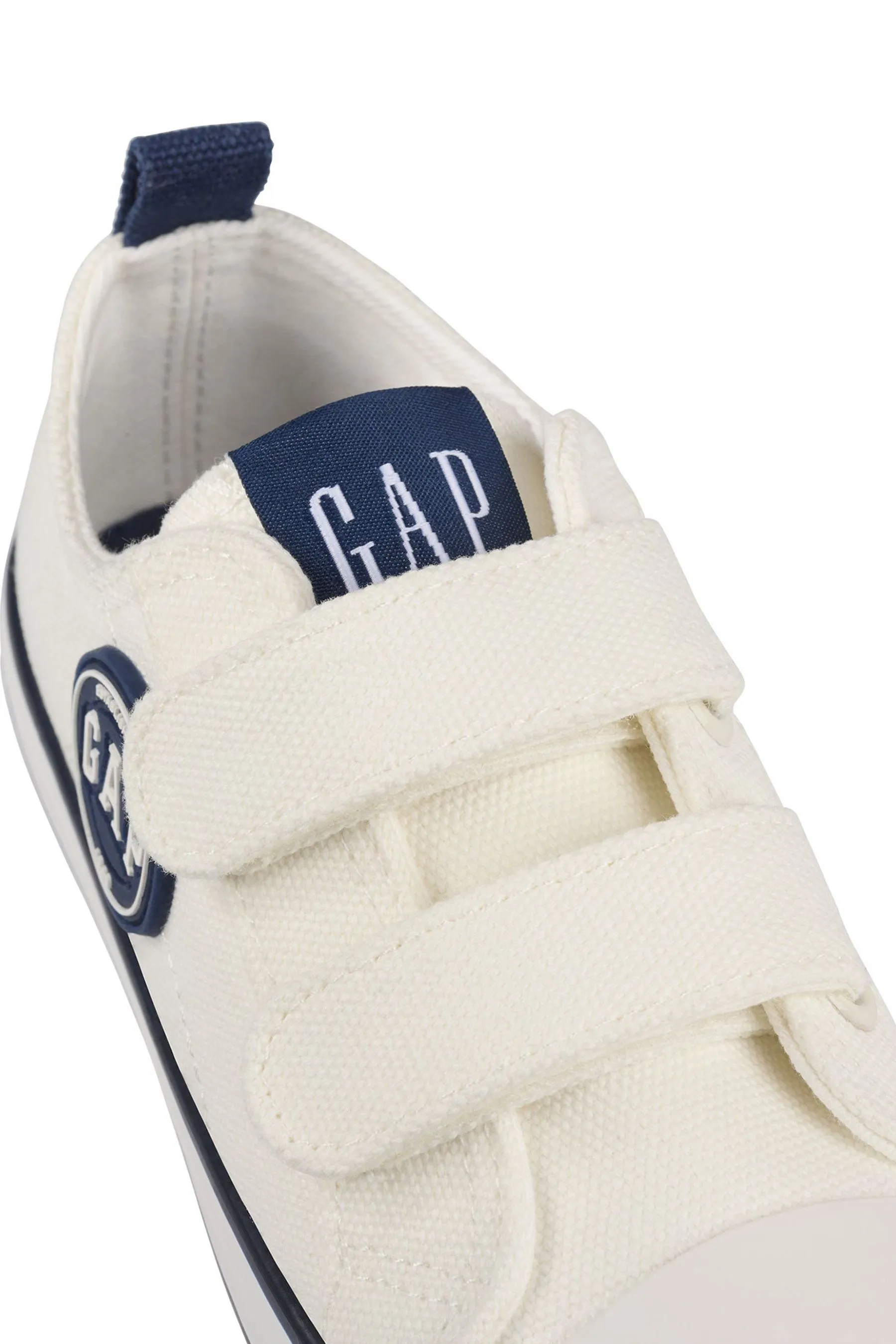 White/Navy Blue Houston Low Top Trainers - Kids