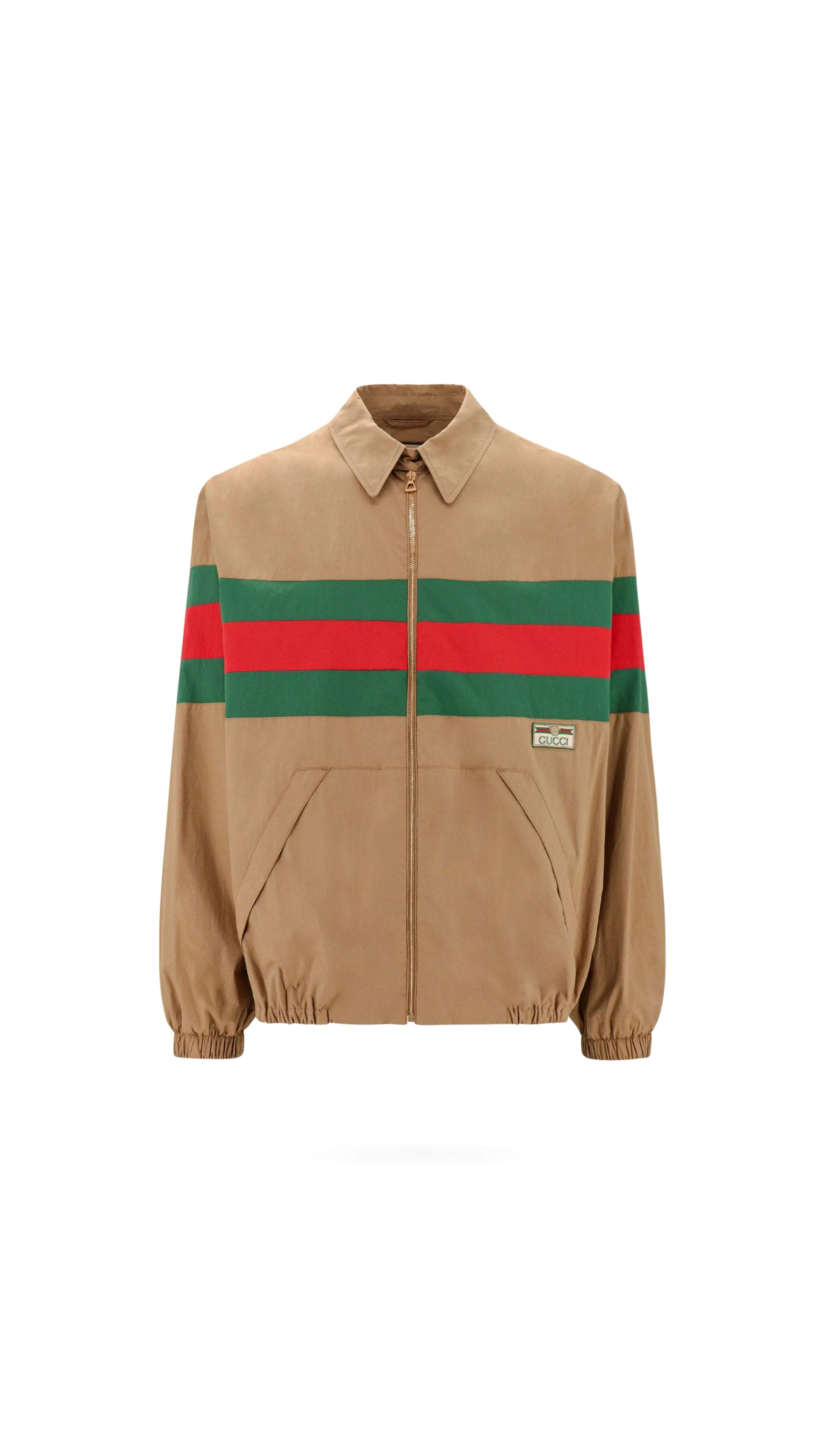 Windbreaker with Webbing - Camel