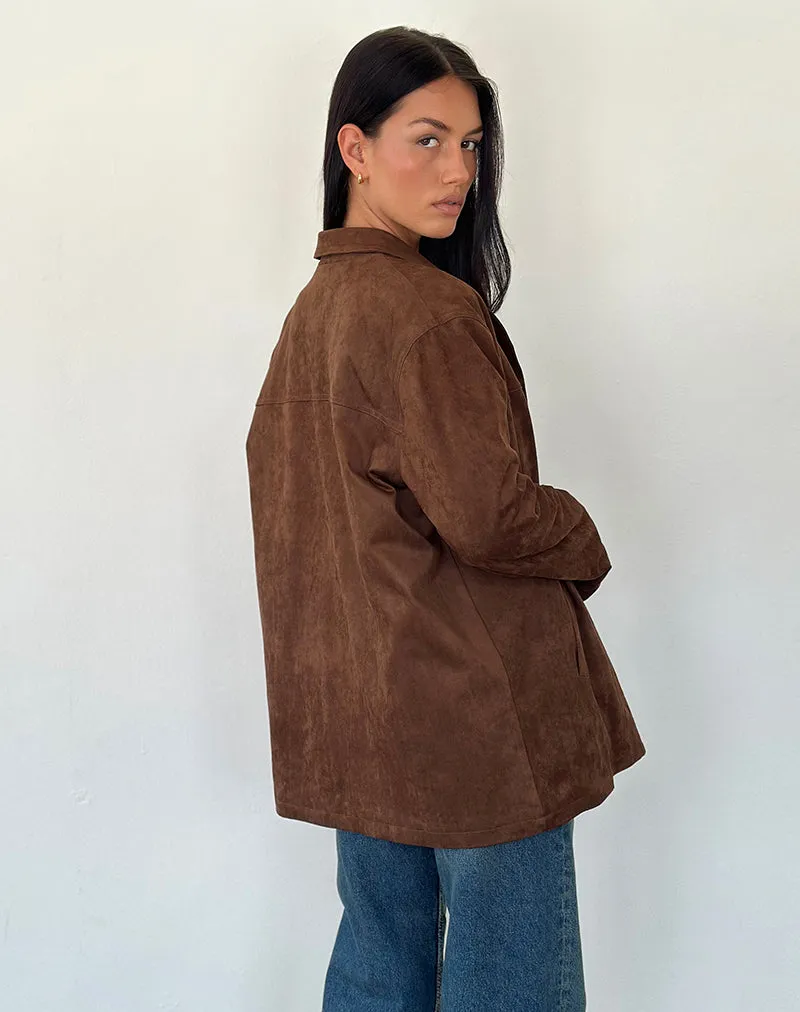 Wita Jacket in Suede Brown