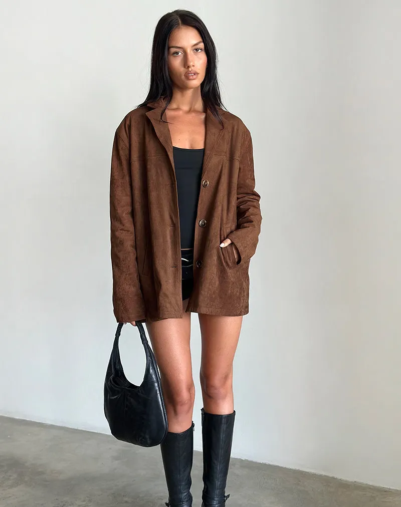 Wita Jacket in Suede Brown