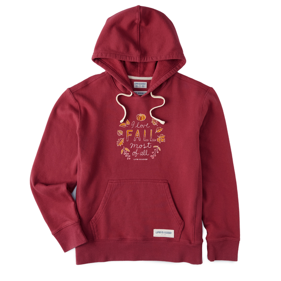 Women's I Love Fall Most of All Simply True Fleece Hoodie