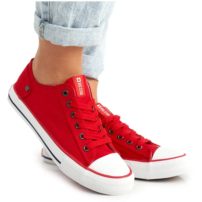 Women's Sneakers Low Big Star Red DD274339