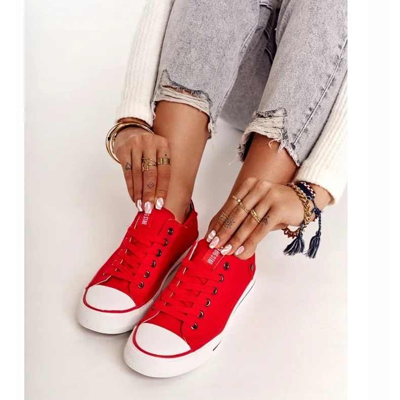 Women's Sneakers Low Big Star Red DD274339