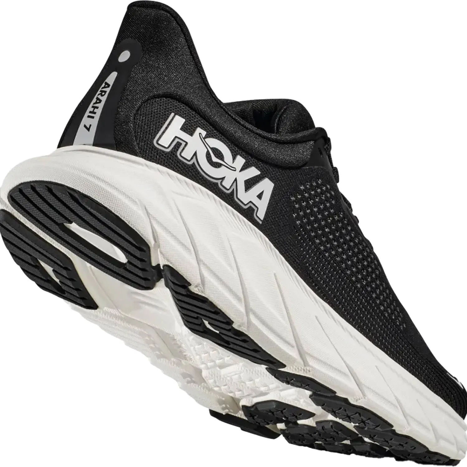 Women's Hoka Arahi 7 Black/White Mesh