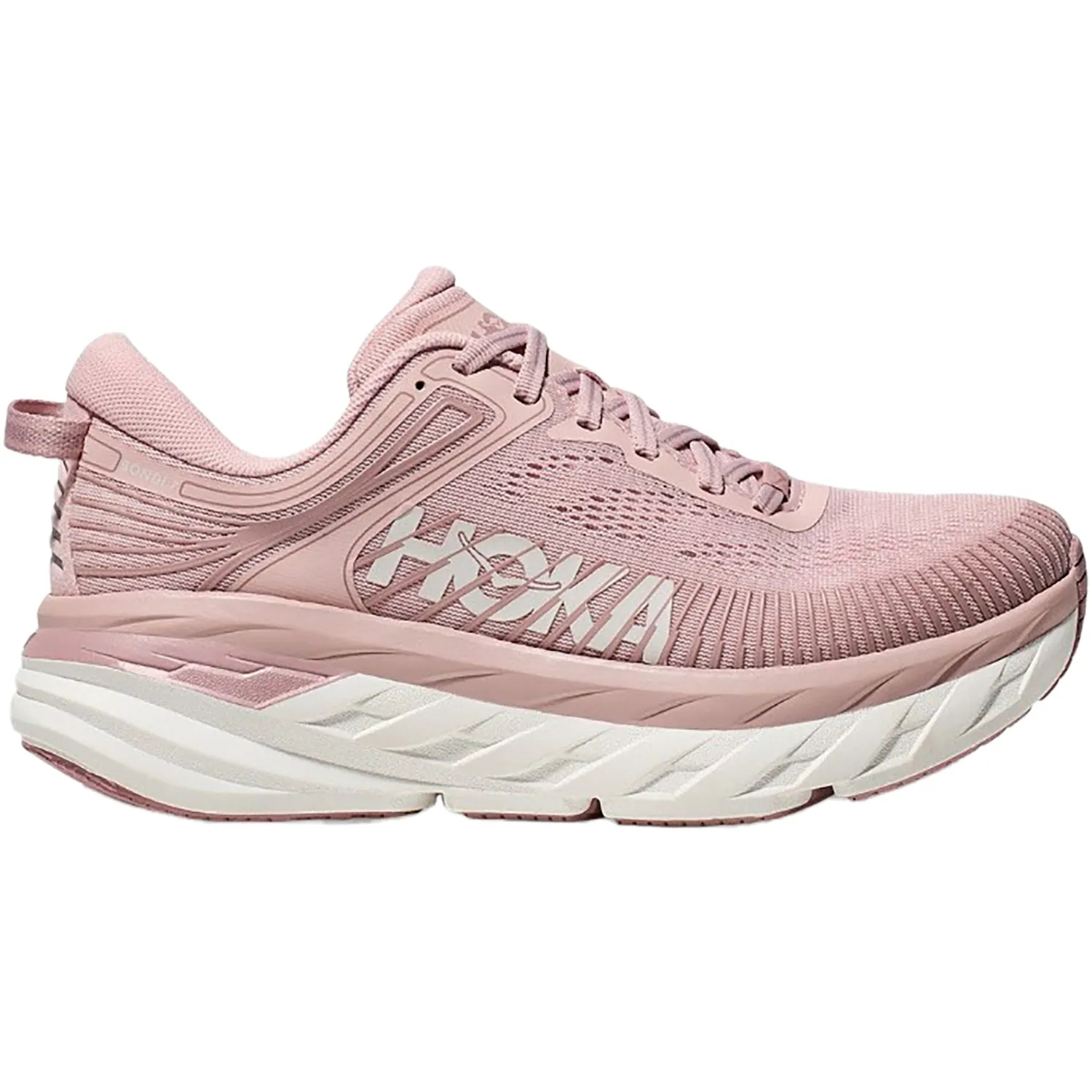 Women's Hoka One One Bondi 7 Peach Whip/White Mesh