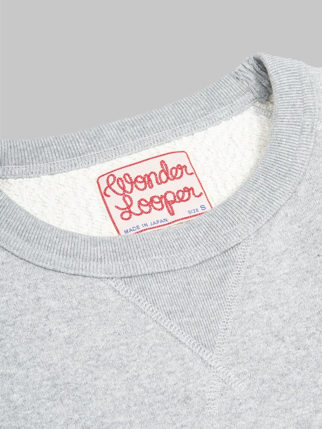 Wonder Looper Pullover Crewneck Super Looper French Terry Heather Grey