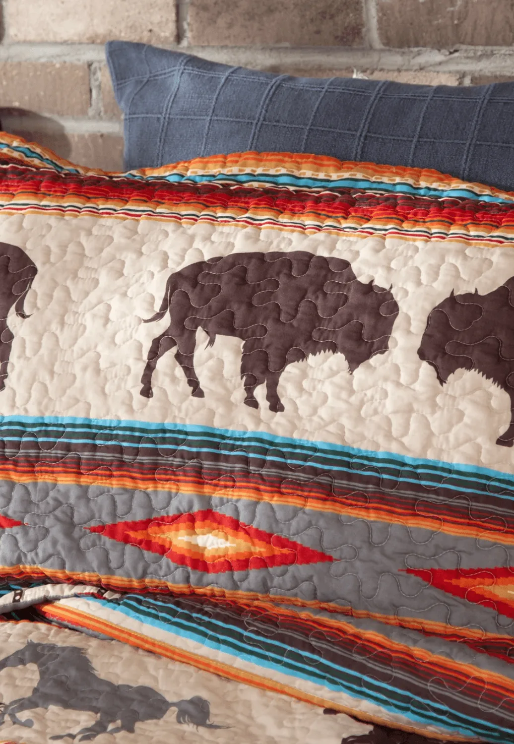 Wrangler Western Stripe Quilt Set - King