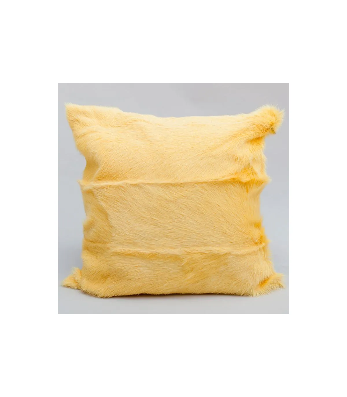 Yellow Cow Hide Pillow: Fursource.com