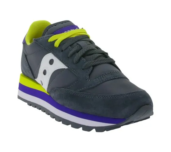 Zapatillas Saucony Jazz Triple para mujer, zapatillas deportivas bajas con contenido de cuero genuino S60530-25 gris oscuro